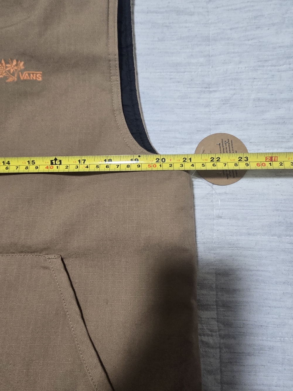 Vans Lizzie Armanto Womens Brown Vest with Orange Zip Trim - Picture 15 of 15